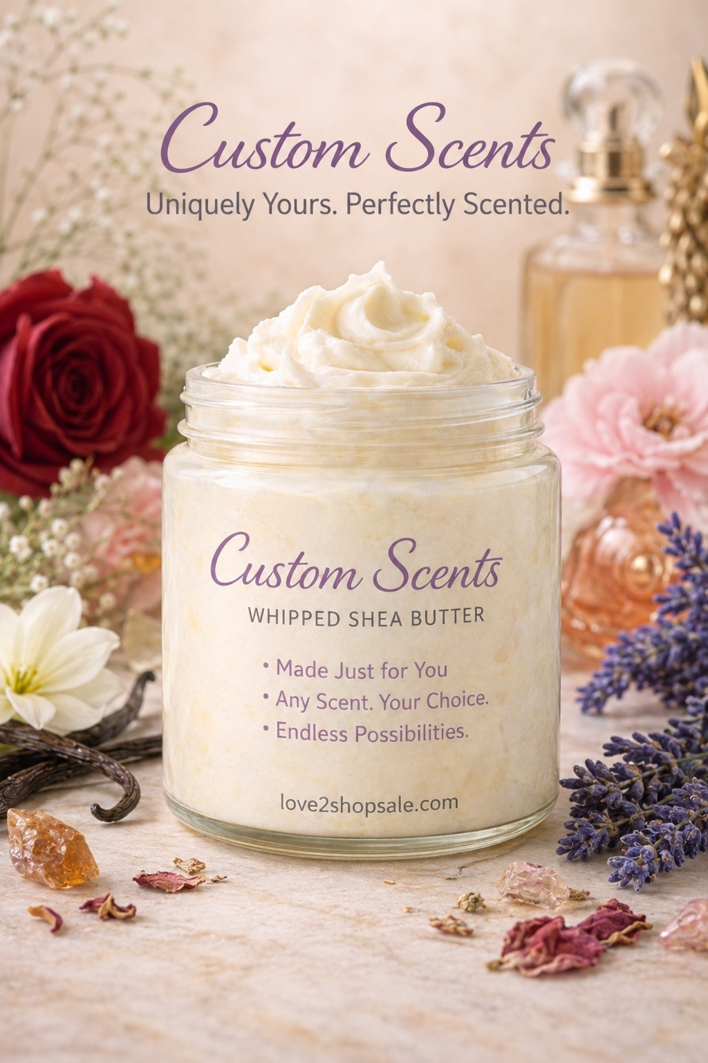 8 oz Custom Scented Shea Butters