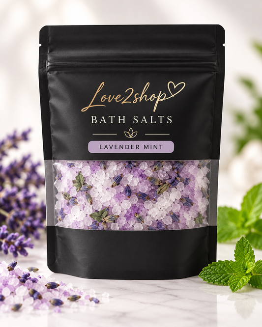 Love2shop Lavender Mint Bath Salts pouch